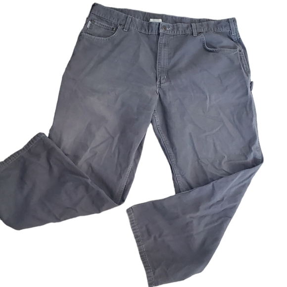 Carhartt Carpenter Gray Loose Fit Pants. 41 x 28. - Picture 2 of 11
